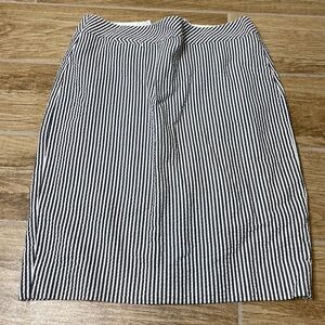 J Crew Striped Pencil Skirt Linen